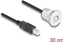 Изображение Delock USB 2.0 Type-B built-in female with cable plug 30 cm aluminium