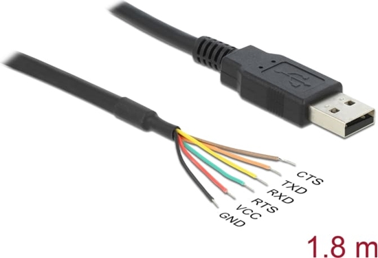 Picture of Delock USB 2.0 to Serial TTL Converter with 6 open wires 1.8 m (3.3 V)