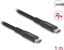 Picture of Delock USB 20 Gbps Cable USB Type-C™ male to male PD 3.0 100 W E-Marker 1 m black metal