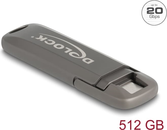 Picture of Delock USB 20 Gbps USB-C™ Memory Stick 512 GB, Read Speed: 1980 MB/s - Metal Housing