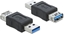 Attēls no Delock USB 3.0 Adapter Type-A male to Type-A female Data Blocker