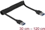 Attēls no Delock USB 3.0 Coiled Cable Type-A male to Type-A male
