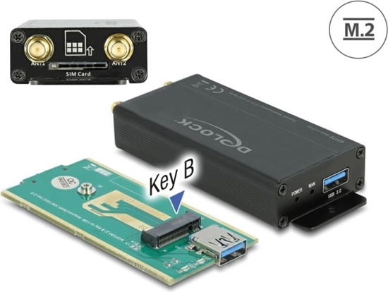 Picture of Delock USB 3.0 Converter for M.2 Key B module with SIM slot and enclosure