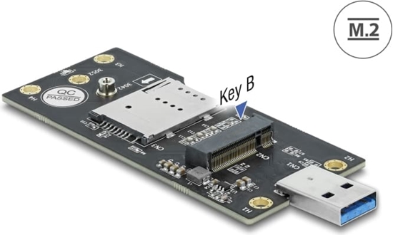 Picture of Delock USB 3.0 Converter Type-A male to M.2 Key B with SIM slot
