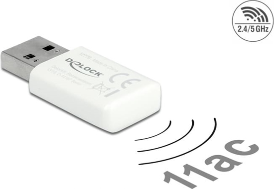 Picture of Delock USB 3.0 Dual Band WLAN ac/a/b/g/n Micro Stick 867 + 300 Mbps