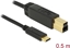 Picture of Delock USB 3.1 Gen 2 (10 Gbps) cable Type-C to Type-B 0.5 m