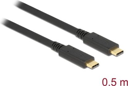 Attēls no Delock USB 3.1 Gen 2 (10 Gbps) cable Type-C to Type-C 0.5 m PD 5 A E-Marker