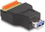 Picture of Delock USB 3.2 Gen 1 Type-A female to Terminal Block Adapter with push button