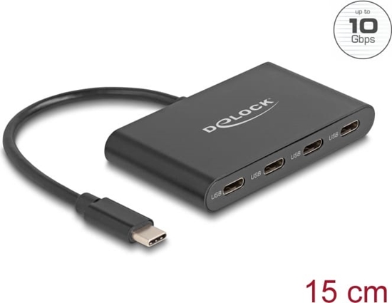 Picture of Delock USB 3.2 Gen 2 USB Type-C™ Hub with 4 x USB Type-C™ female – 10 Gbps