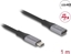 Attēls no Delock USB 40 Gbps Extension Cable USB Type-C™ male to female PD 3.1 240 W 1 m grey metal