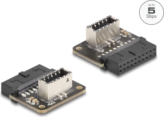 Picture of Delock USB 5 Gbps Adapter Pin Header female to internal Type-E Key A female angled