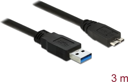 Picture of Delock USB 5 Gbps Cable Type-A male to Type Micro-B male 3 m black