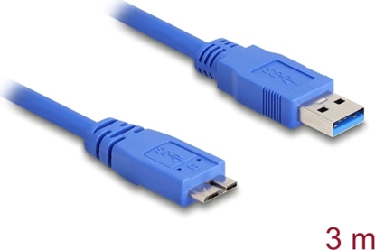 Attēls no Delock USB 5 Gbps Cable Type-A male to Type Micro-B male 3 m blue