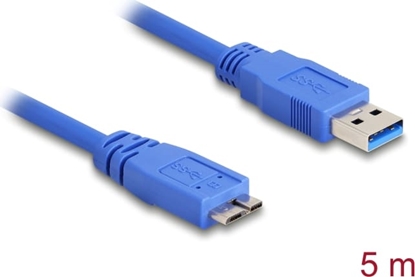 Picture of Delock USB 5 Gbps Cable Type-A male to Type Micro-B male 5 m blue