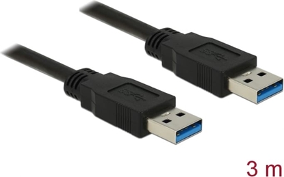 Attēls no Delock USB 5 Gbps Cable Type-A male to Type-A male 3 m black