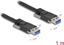 Attēls no Delock USB 5 Gbps Cable Type-A male to Type-A male with screw distance 19 mm 1 m black