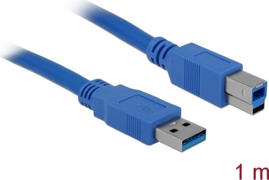 Picture of Delock USB 5 Gbps Cable Type-A male to Type-B male 1 m blue