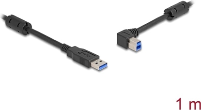 Picture of Delock USB 5 Gbps Cable Type-A male to Type-B male 90° left angled 1 m