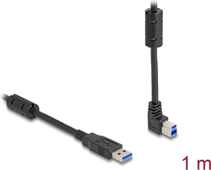 Picture of Delock USB 5 Gbps Cable Type-A male to Type-B male 90° upwards angled 1 m