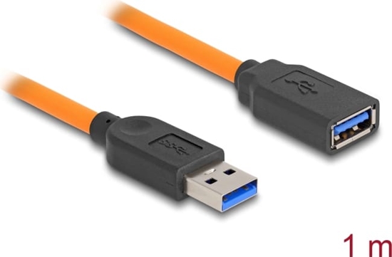 Picture of Delock USB 5 Gbps Cable USB Type-A male to USB Type-A female for tethered shooting 1 m orange