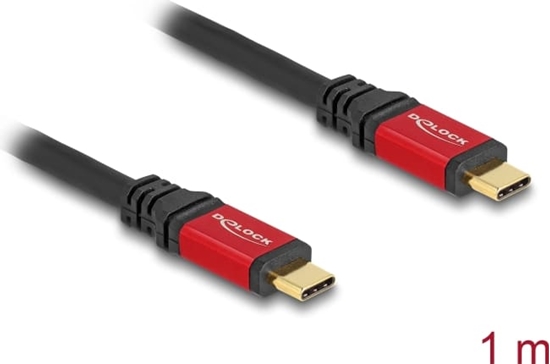 Picture of Delock USB 5 Gbps Cable USB Type-C™ male to male PD 3.0 100 W E-Marker 1 m red metal