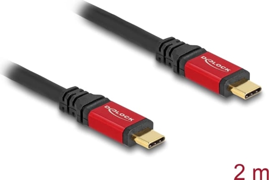 Picture of Delock USB 5 Gbps Cable USB Type-C™ male to male PD 3.0 100 W E-Marker 2 m red metal
