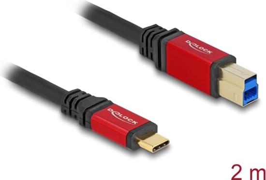 Picture of Delock USB 5 Gbps Cable USB Type-C™ male to USB Type-B male 2 m red metal