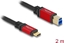 Attēls no Delock USB 5 Gbps Cable USB Type-C™ male to USB Type-B male 2 m red metal