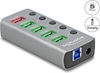 Picture of Delock USB 5 Gbps Hub with 4 Ports + 1 Fast Charging Port with Switch and Illumination