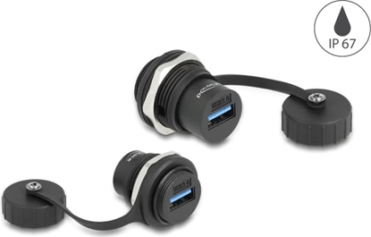 Picture of Delock USB 5 Gbps Type-A built-in connector with protective cap IP67 dust and waterproof