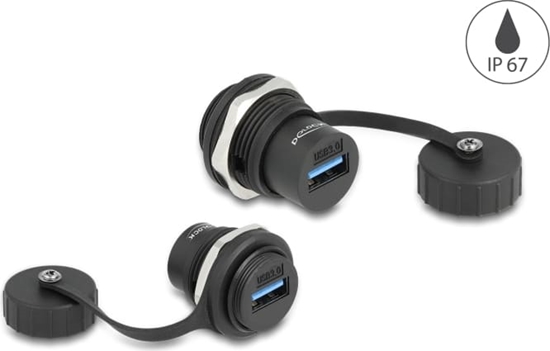 Picture of Delock USB 5 Gbps Type-A built-in connector with protective cap IP67 dust and waterproof