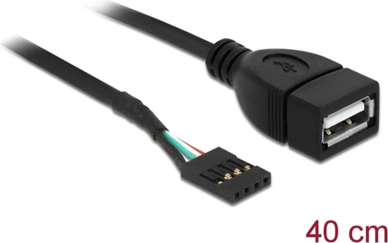 Picture of Delock USB Cable Pin header female > USB 2.0 type-A female 40 cm