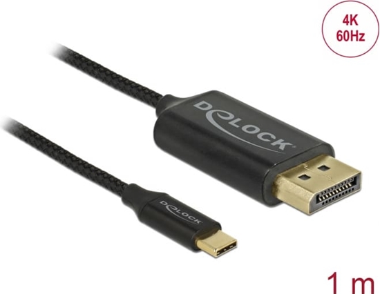 Picture of Delock USB cable Type-C to DisplayPort (DP Alt Mode) 4K 60 Hz 1 m coaxial
