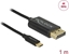Picture of Delock USB cable Type-C to DisplayPort (DP Alt Mode) 4K 60 Hz 1 m coaxial