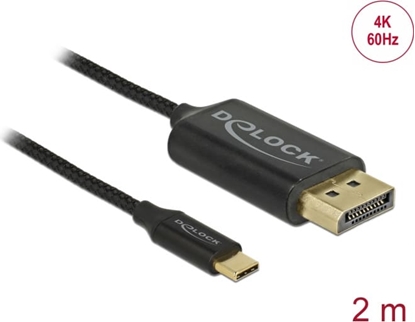 Attēls no Delock USB cable Type-C to DisplayPort (DP Alt Mode) 4K 60 Hz 2 m coaxial