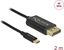 Picture of Delock USB cable Type-C to DisplayPort (DP Alt Mode) 4K 60 Hz 2 m coaxial