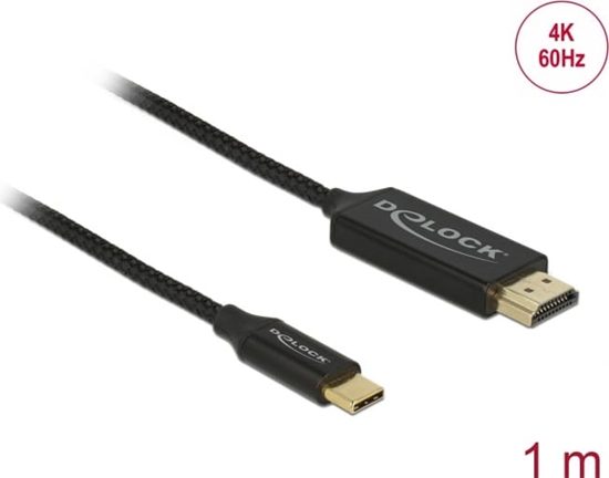 Picture of Delock USB cable Type-C to HDMI (DP Alt Mode) 4K 60 Hz 1 m coaxial