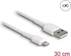 Изображение Delock USB Charging Cable for iPhone™, iPad™, iPod™ white 30 cm