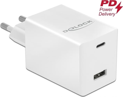 Attēls no Delock USB GaN Charger USB Type-C™ PD 3.0 and USB Type-A with 48 W