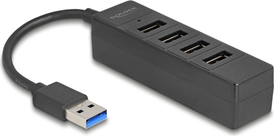 Picture of Delock USB Hub 4 port USB 5 Gbps with 4 x USB Type-A female black