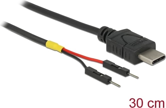 Picture of Delock USB Power Cable Type-C to 2 x pin header male separate power 30 cm