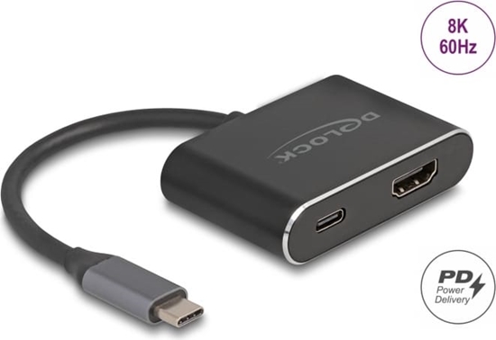 Picture of Delock USB Type-C™ Adapter to HDMI (DP Alt Mode) 8K with HDR and Power Delivery 100 W