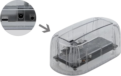 Picture of Delock USB Type-C™ Docking Station for 1 x SATA HDD / SSD transparent