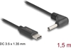 Picture of Delock USB Type-C™ Power Cable to DC 3.5 x 1.35 mm male angled 1.5 m