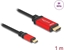 Picture of Delock USB Type-C™ to HDMI Cable (DP Alt Mode) 8K 60 Hz with HDR function 1 m red