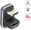 Picture of Delock USB-C™ Adapter 180° angled 40 Gbps PD 3.1 240 W male to female U-shape 8K 60 Hz metal
