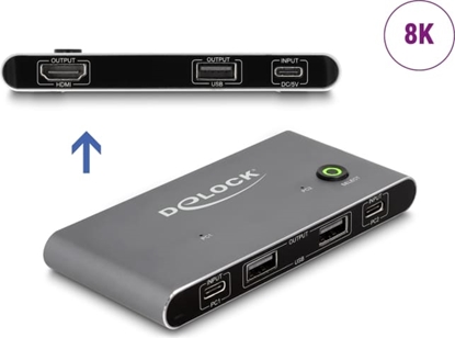Изображение Delock USB-C™ KVM Switch to HDMI 8K 60 Hz with USB 2.0