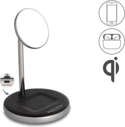 Picture of Delock Wireless Charger 2 in 1 with 5 W / 7.5 W / 10 W / 15 W - Qi