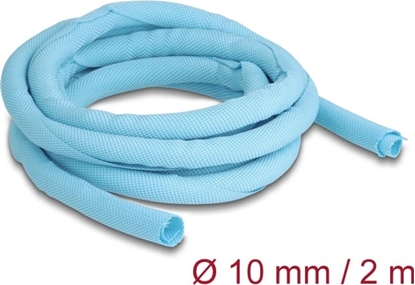 Изображение Delock Woven Sleeve self-closing heat-resistant 2 m x 10 mm blue