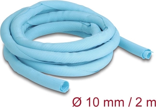 Изображение Delock Woven Sleeve self-closing heat-resistant 2 m x 10 mm blue
